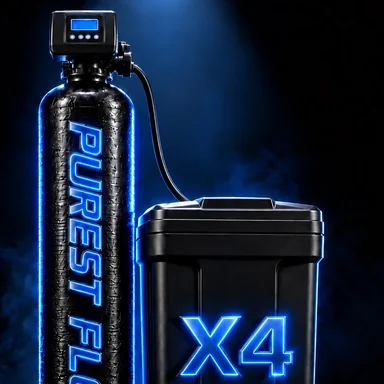 A dark showroom image of Purest Flow X4